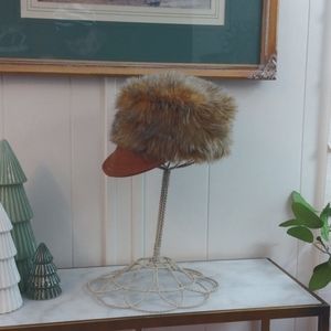 Custom Made Faux Red Fox Fur Cap